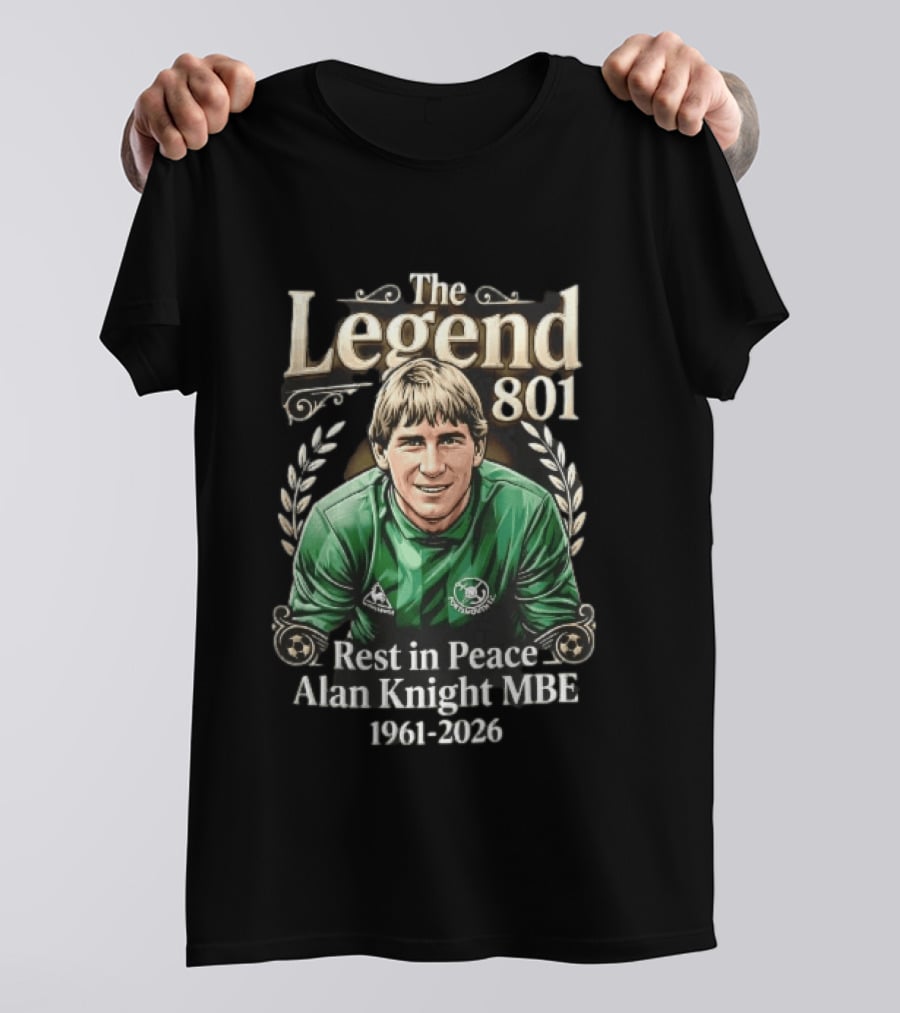Portsmouth FC The Legend 801 Alan Knight MBE 1961 2026 Goalkeeper Laurel Wreath T-Shirt