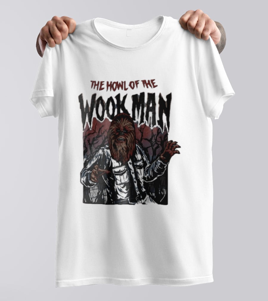 The Howl Of The Wook Man Chewbacca Werewolf Spooky Forest Horror Flannel Jacket T-Shirt
