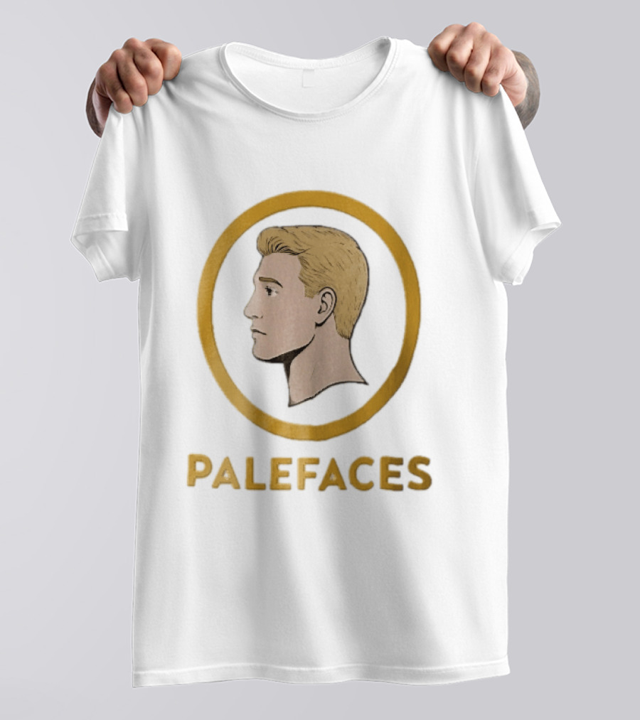 Palefaces Blonde Profile Circular Frame Line T-Shirt