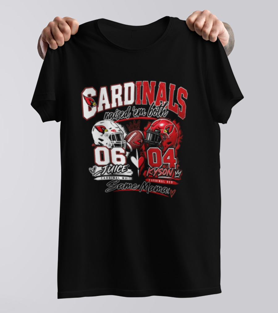 Cardinals Raised 'em Both 06 White Juice Vs 04 Red Kyson Bax Memx T-Shirt