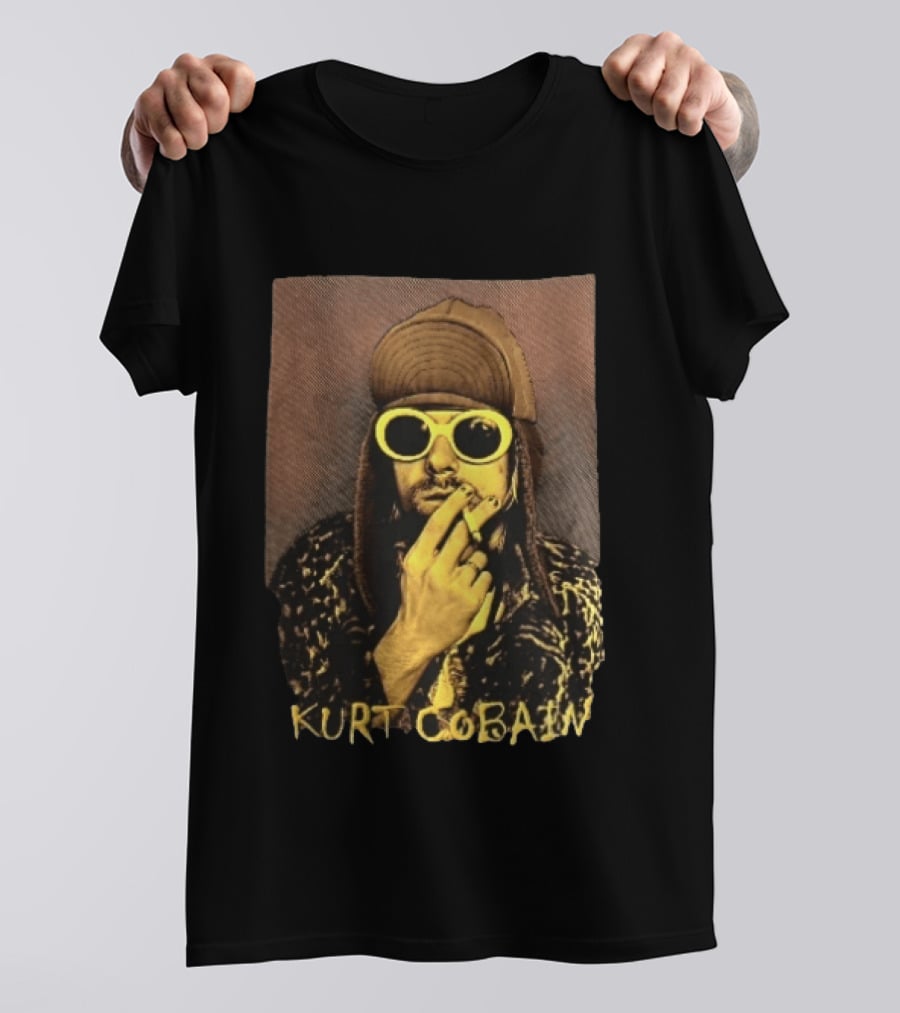 Kurt Cobain Sunglasses Cigarette T-Shirt