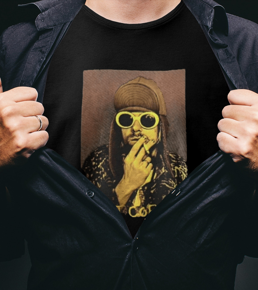 Kurt Cobain Sunglasses Cigarette T-Shirt