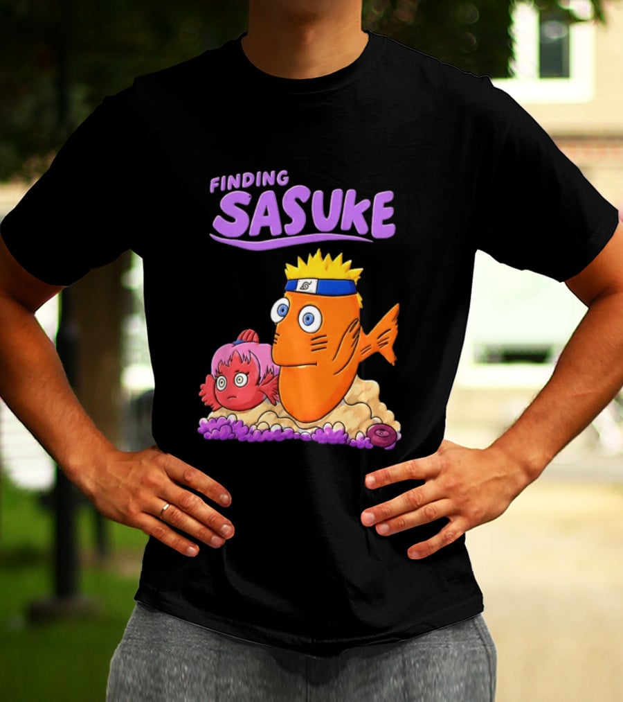 Finding Sasuke With Naruto And Nemo Crossover Adventure T-Shirt