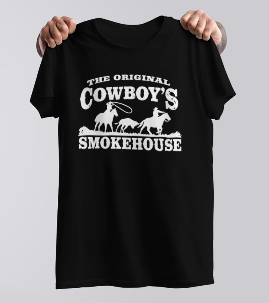 The Original Cowboy's Smokehouse Western Rodeo Scene T-Shirt