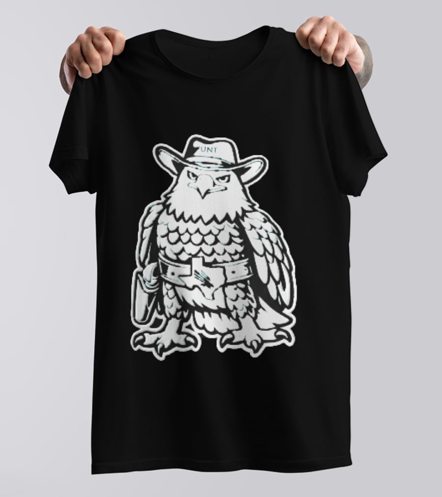 UNT Cowboy Hat Eagle Texas Belt Buckle Sheriff T-Shirt