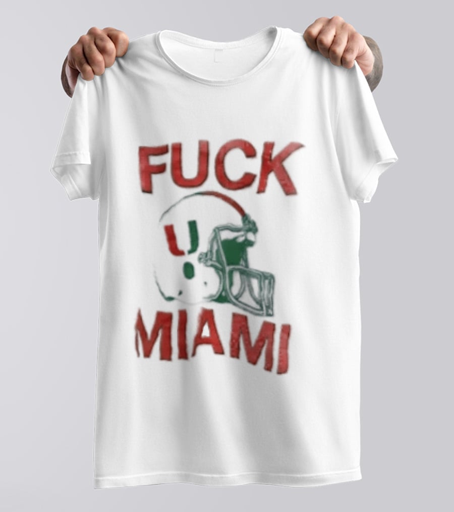 Fuck Miami Football Helmet T-Shirt