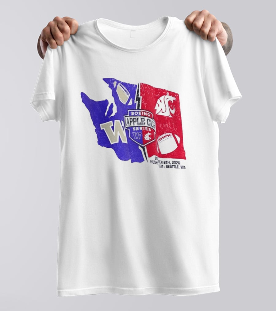 Boeing Apple Cup Series Washington Huskies Vs Cougars Sept 6th 2026 Seattle WA T-Shirt