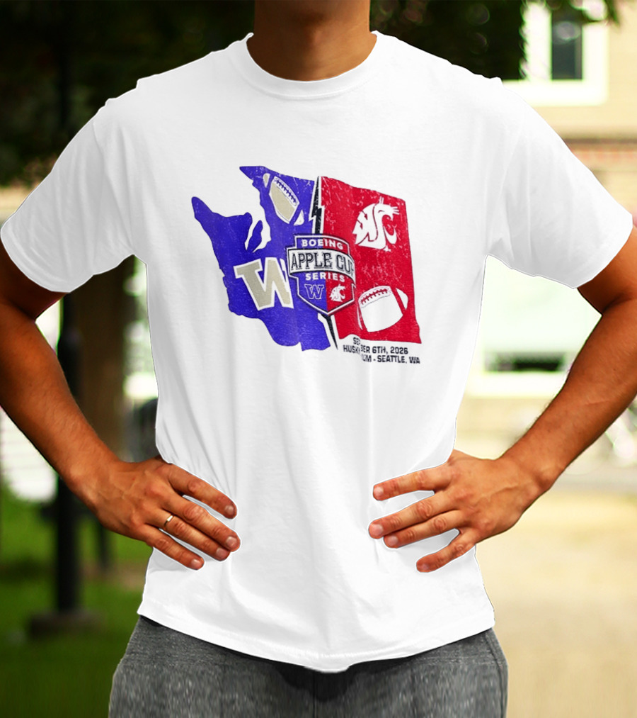 Boeing Apple Cup Series Washington Huskies Vs Cougars Sept 6th 2026 Seattle WA T-Shirt
