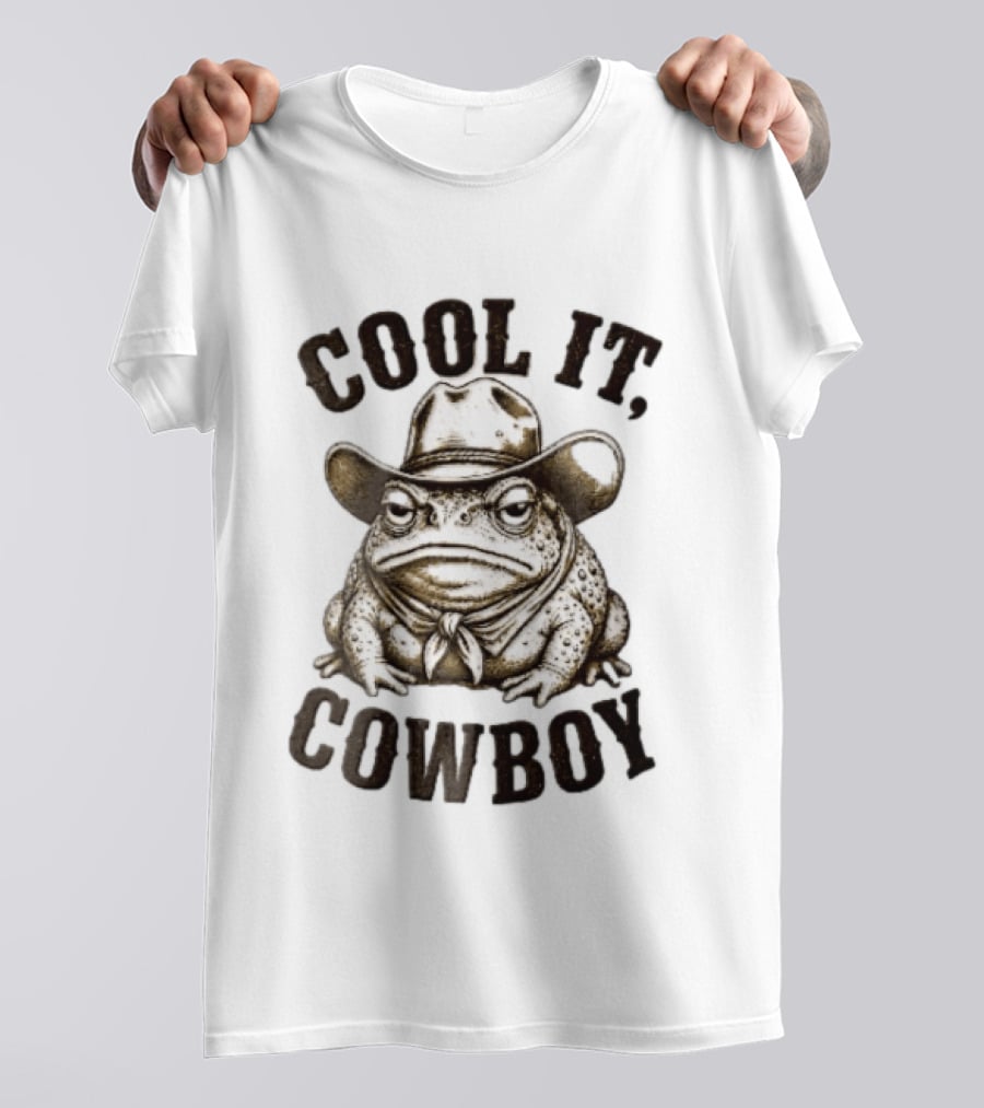 Cool It Cowboy Toad Wearing Hat T-Shirt