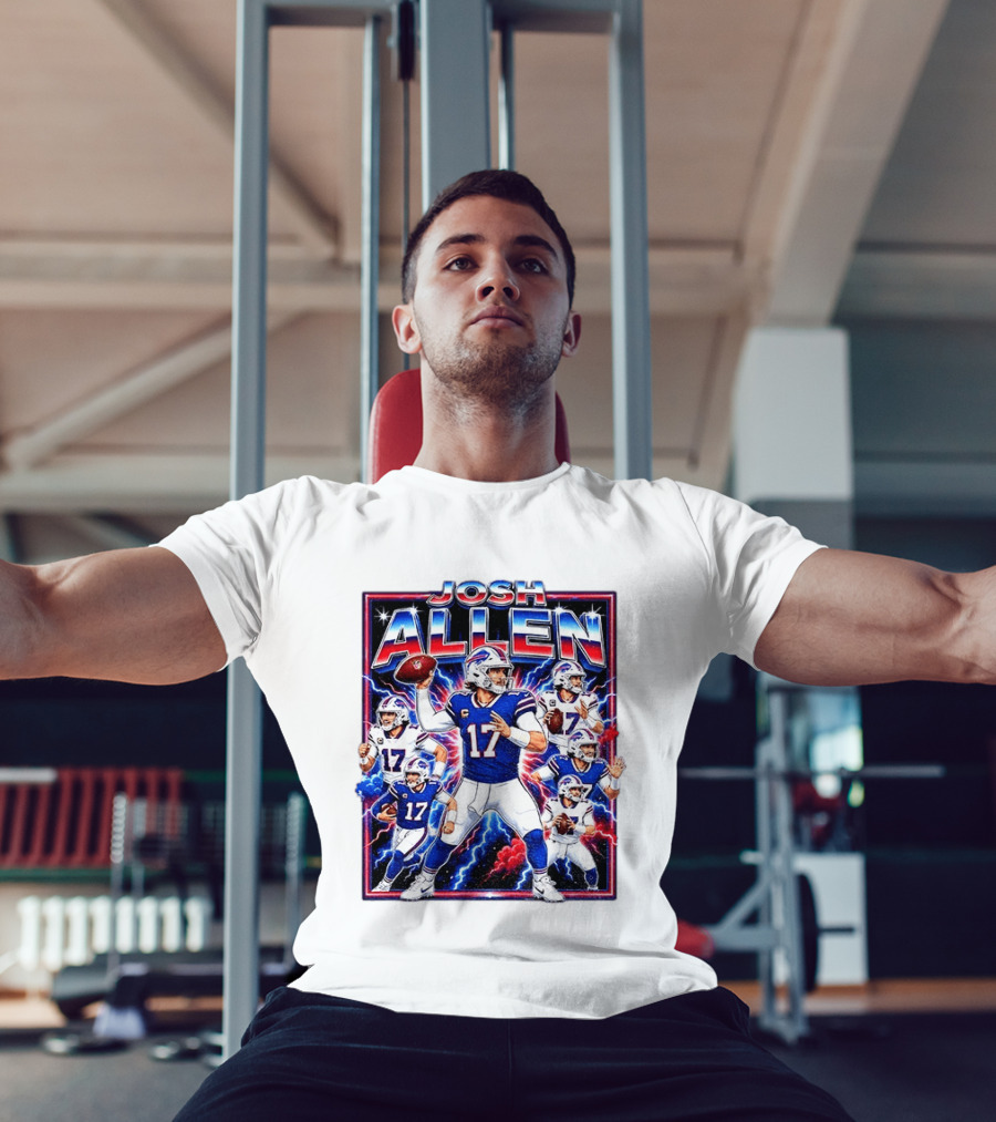 Josh Allen Buffalo Bills Galactic Storm Quarterback 17 T-Shirt
