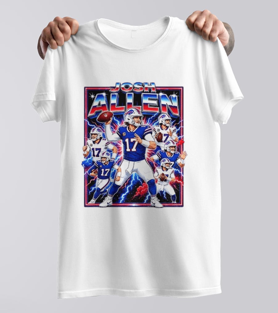 Josh Allen Buffalo Bills Galactic Storm Quarterback 17 T-Shirt