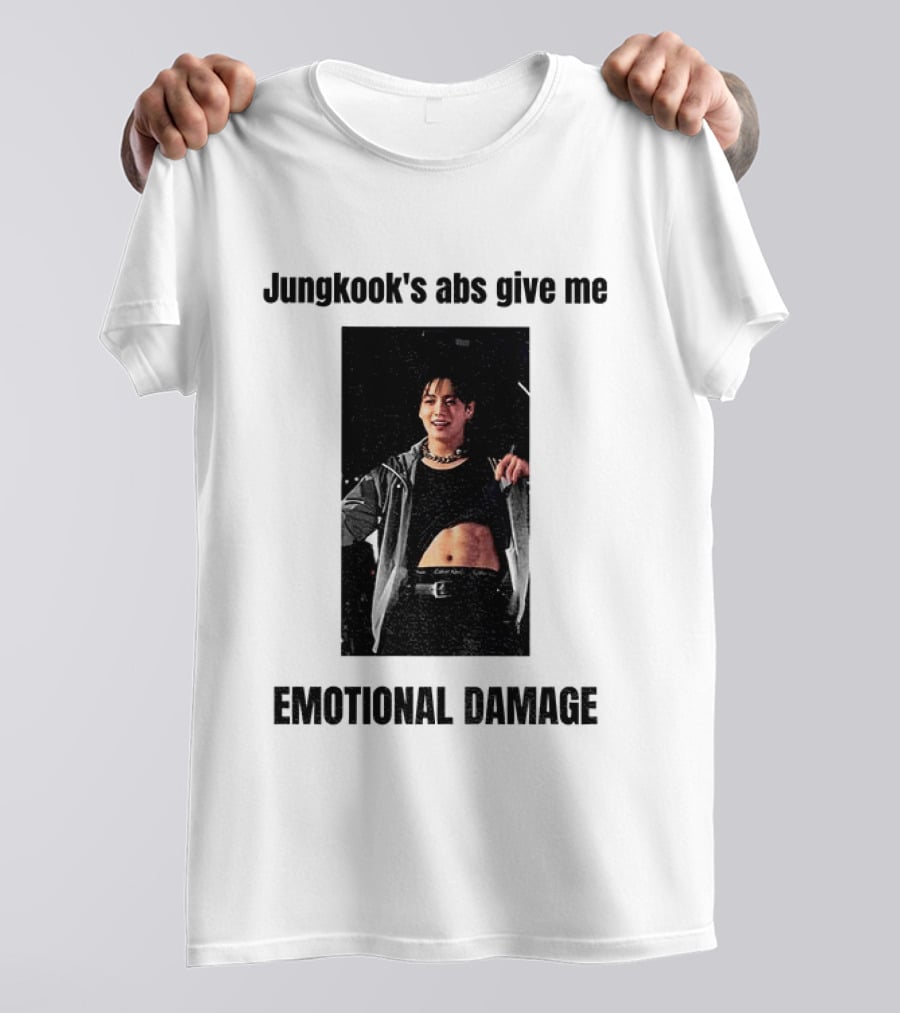 Jungkook's Abs Give Me Emotional Damage Fandom Trend T-Shirt