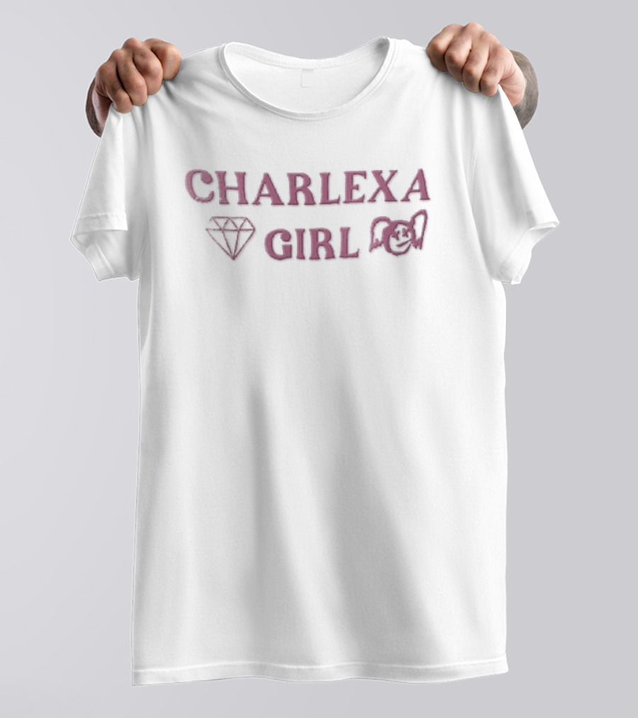 Charlexa Girl Diamond Icon Mask Face T-Shirt