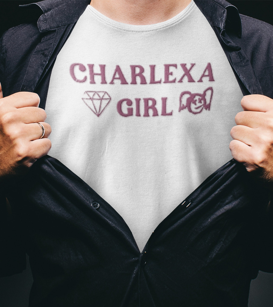 Charlexa Girl Diamond Icon Mask Face T-Shirt