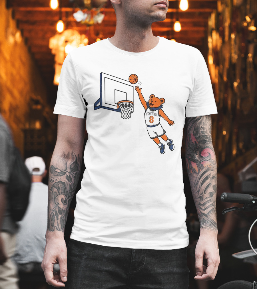 New York Knicks Grateful Dead Dancing Bear Basketball OG Anunoby Tip T-Shirt