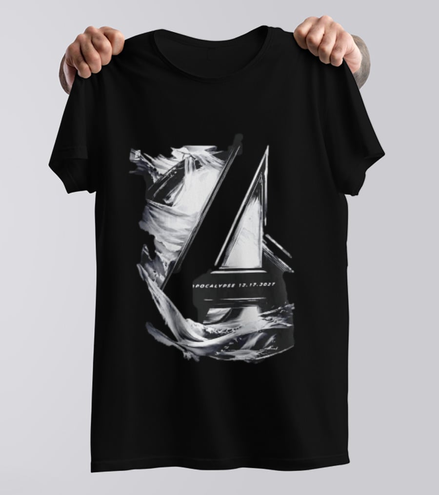 Avengers Apocalypse 12.17.2027 Tower Monochrome T-Shirt