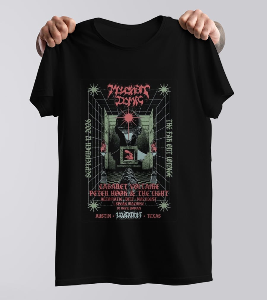 Molchat Doma Cabaret Voltaire Peter Hook & The Light Live Austin The Far Out Lounge September 12 2026 T-Shirt