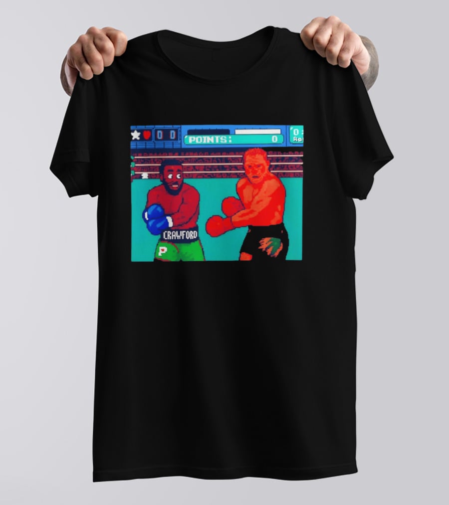 Crawford Vs Canelo Retro Boxing Arcade Game Showdown T-Shirt