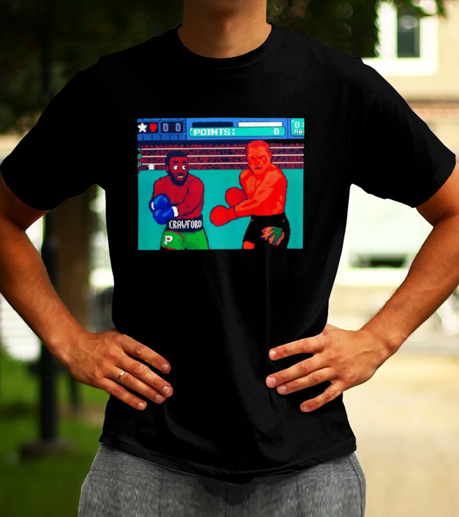 Crawford Vs Canelo Retro Boxing Arcade Game Showdown T-Shirt