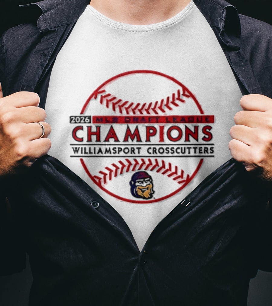 MLB Draft League 2026 Williamsport Crosscutters Champions T-Shirt