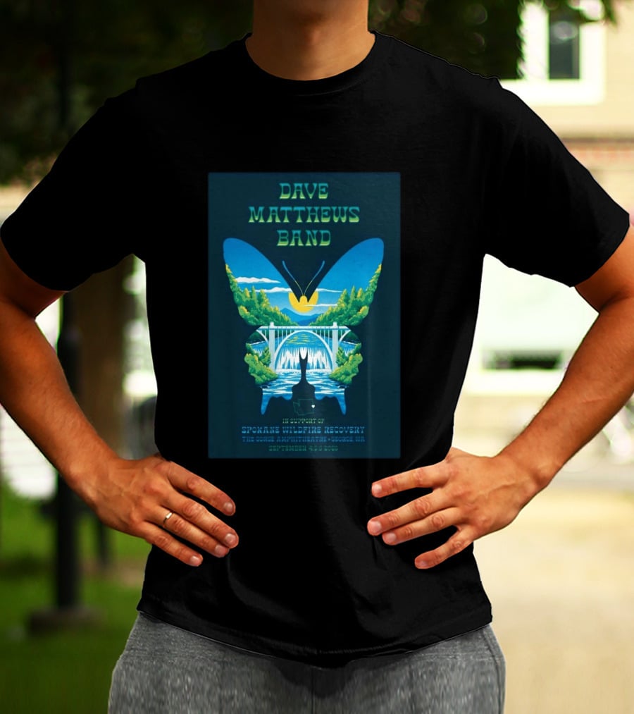 Dave Matthews Band Gorge Amphitheatre George WA September 4 6 2026 Spokane Wildfire Recovery T-Shirt