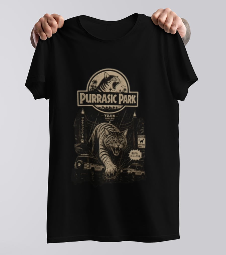 Purrasic Park Yujin Cat Jurassic T-Shirt