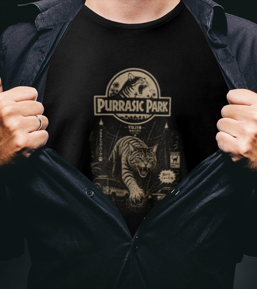 Purrasic Park Yujin Cat Jurassic T-Shirt