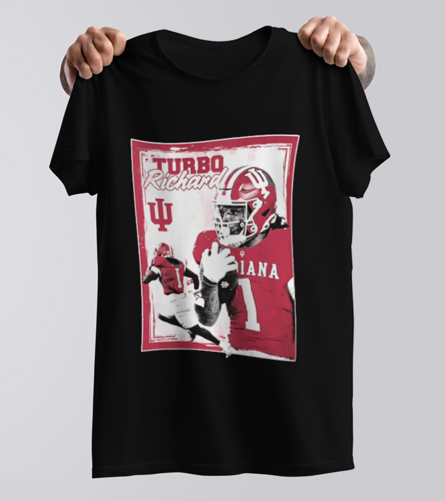 Indiana Hoosiers Turbo Richard #1 Football Powerhouse T-Shirt
