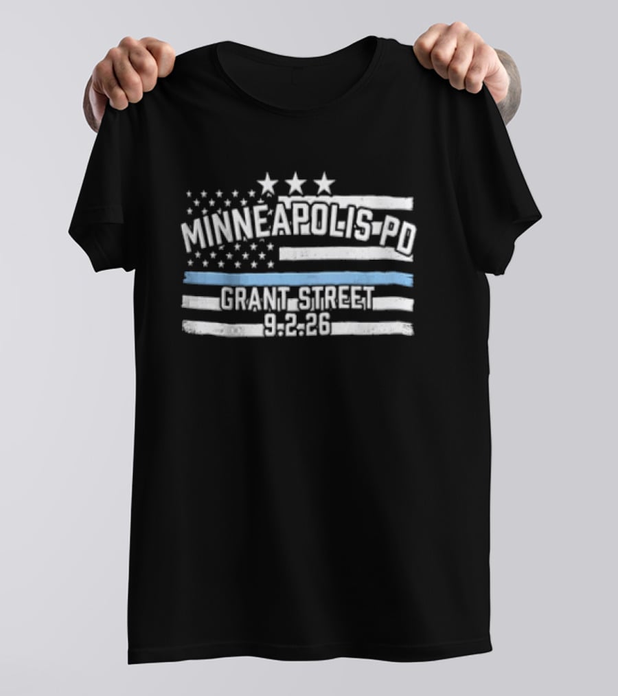 Minneapolis Pd Grange Street 8.2.25 Stars And Stripes T-Shirt