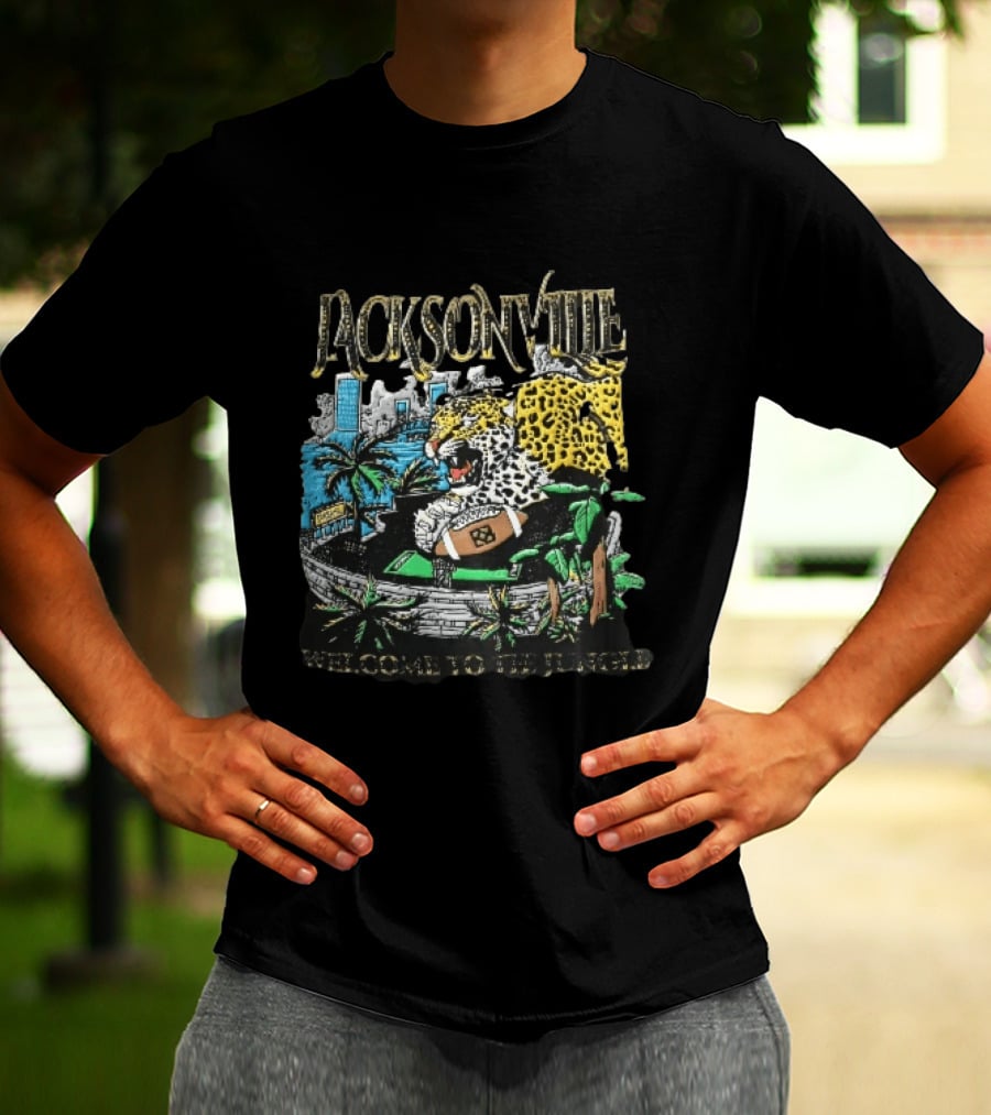 Jacksonville Welcome To The Jungle Leopard Football Stadium T-Shirt