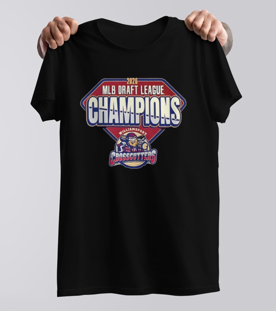 Williamsport Crosscutters 2026 MLB Draft League Champions Celebration T-Shirt