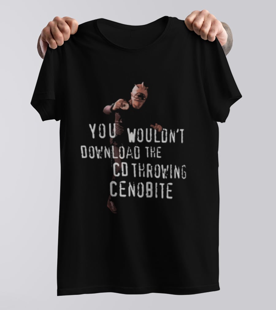 You Wouldn't Download The CD Throwing Cenobite Vintage Horror Meme T-Shirt