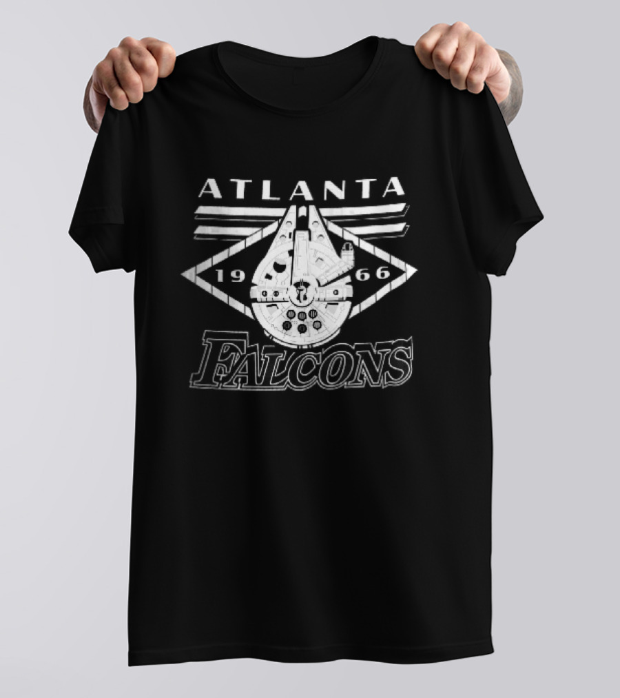 Atlanta Falcons 1966 Star Wars Millennium Falcon Diamond Frame T-Shirt