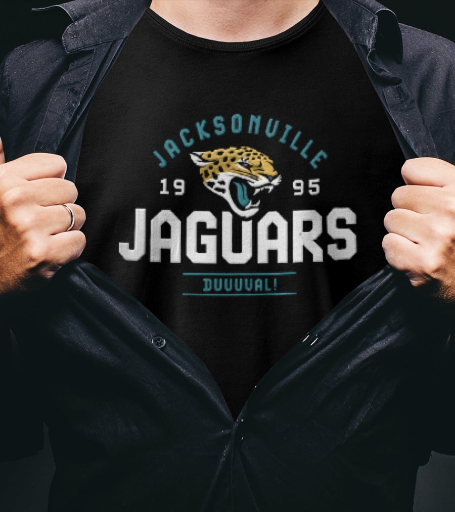 Jacksonville Jaguars 1995 Duuuval Roaring Jaguar Head T-Shirt