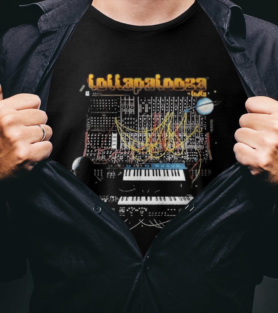 Lollapalooza India 2027 The Original Synth Keyboard Planet T-Shirt