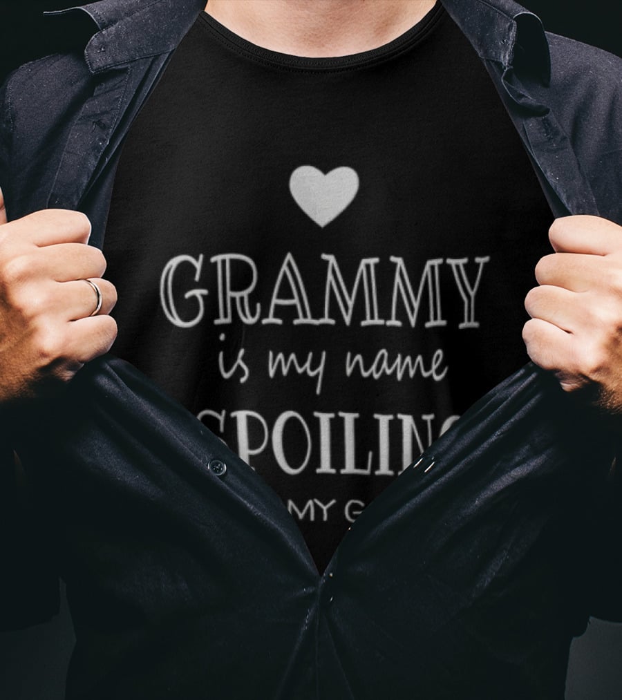 Grammy Is My Name Spoiling Is My Game Heart T-Shirt