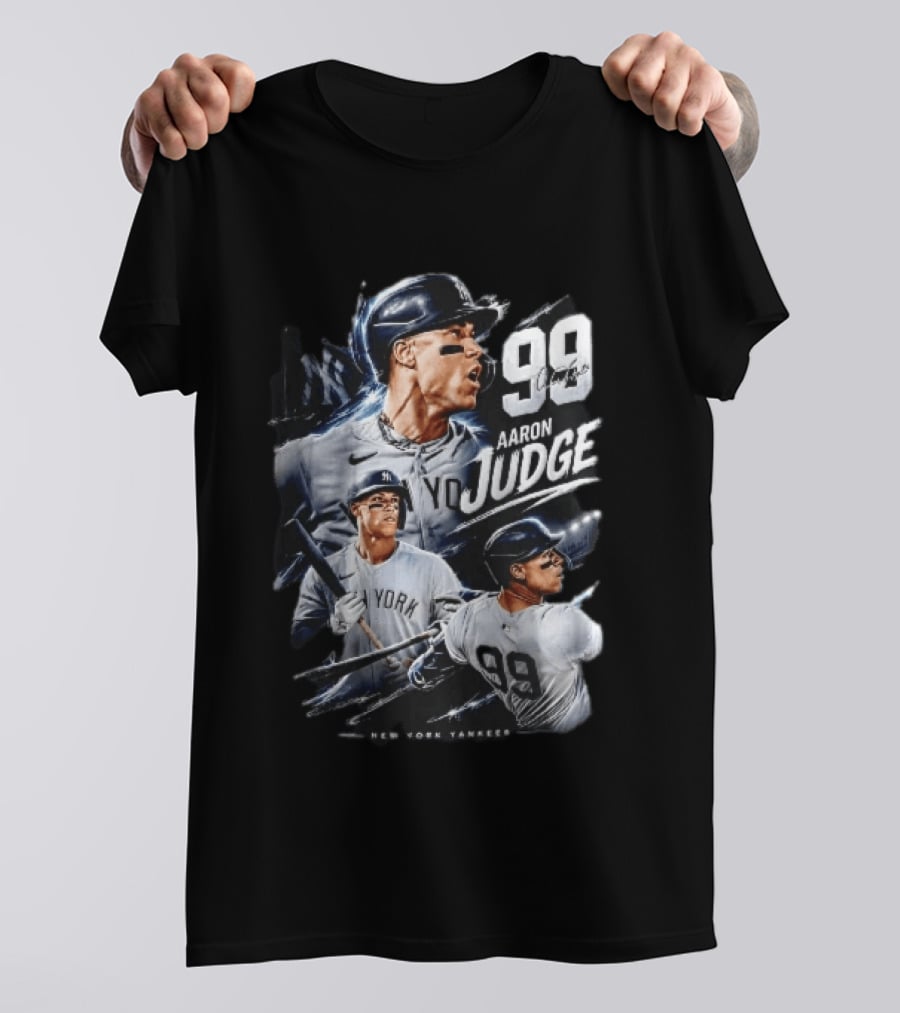 New York Yankees Aaron Judge 99 Three Batting Action Poses T-Shirt