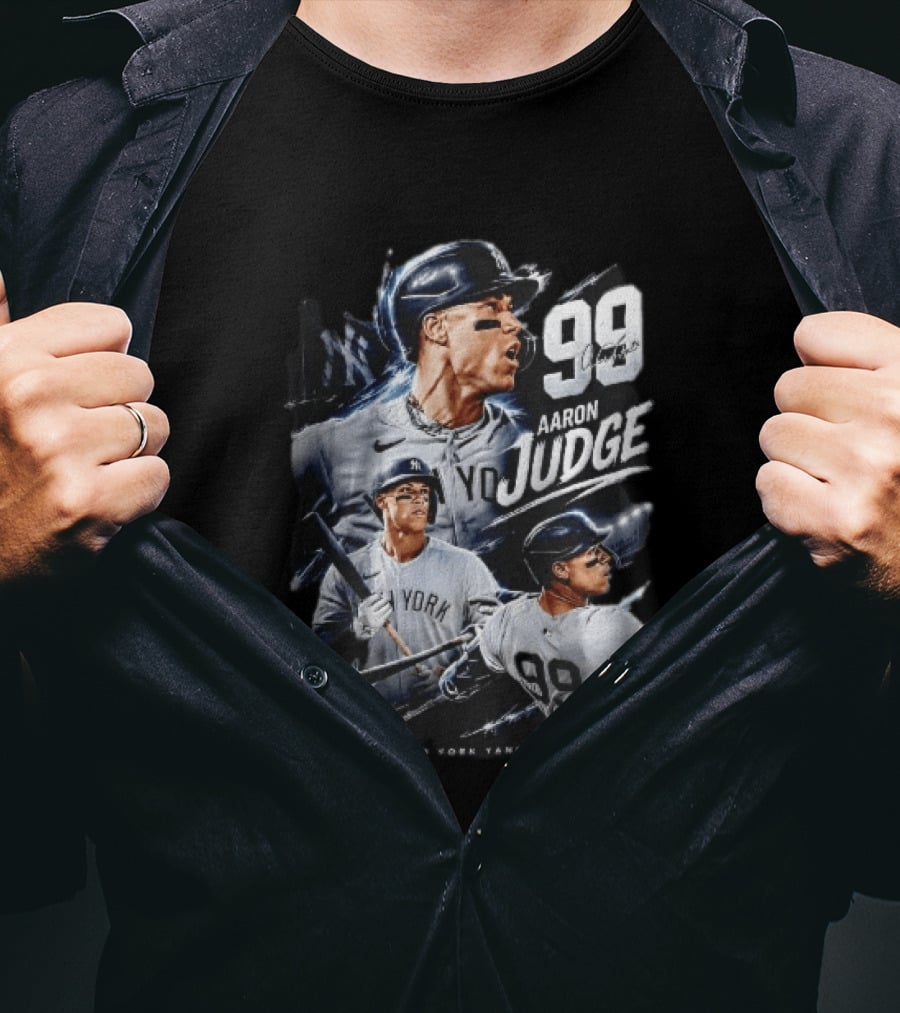 New York Yankees Aaron Judge 99 Three Batting Action Poses T-Shirt
