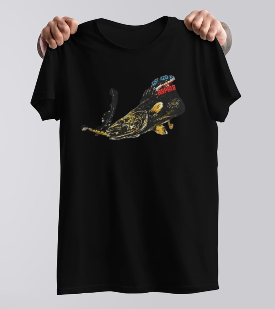 Rapala Just Add Ice Walleye Fish Biting Yellow Lure Underwater T-Shirt