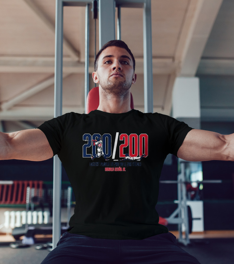 200/200 Fastest Player 200 HR 200 Steals Ronald Acuña Jr. T-Shirt