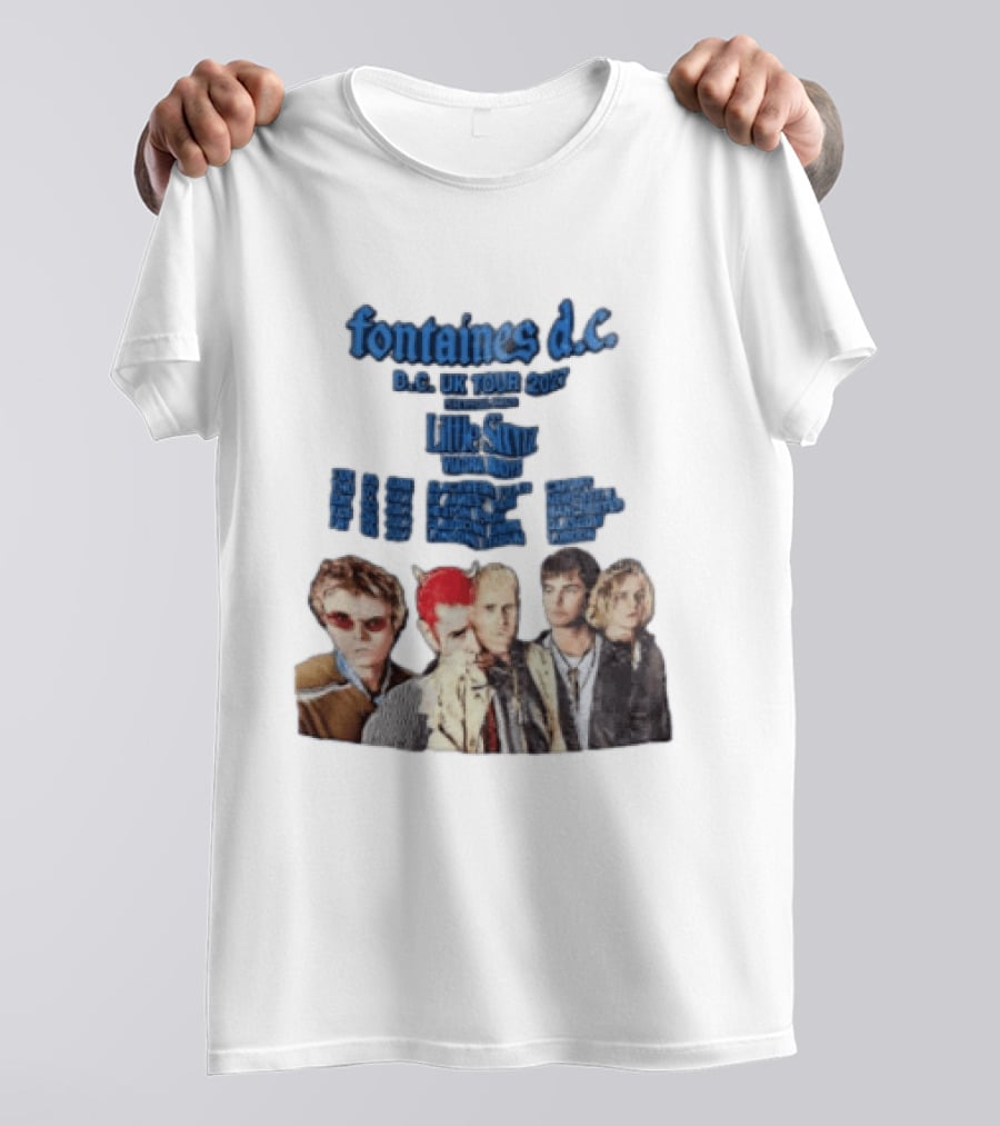 Fontaines D.C. UK Tour 2027 Summer Headline Tour Blue T-Shirt