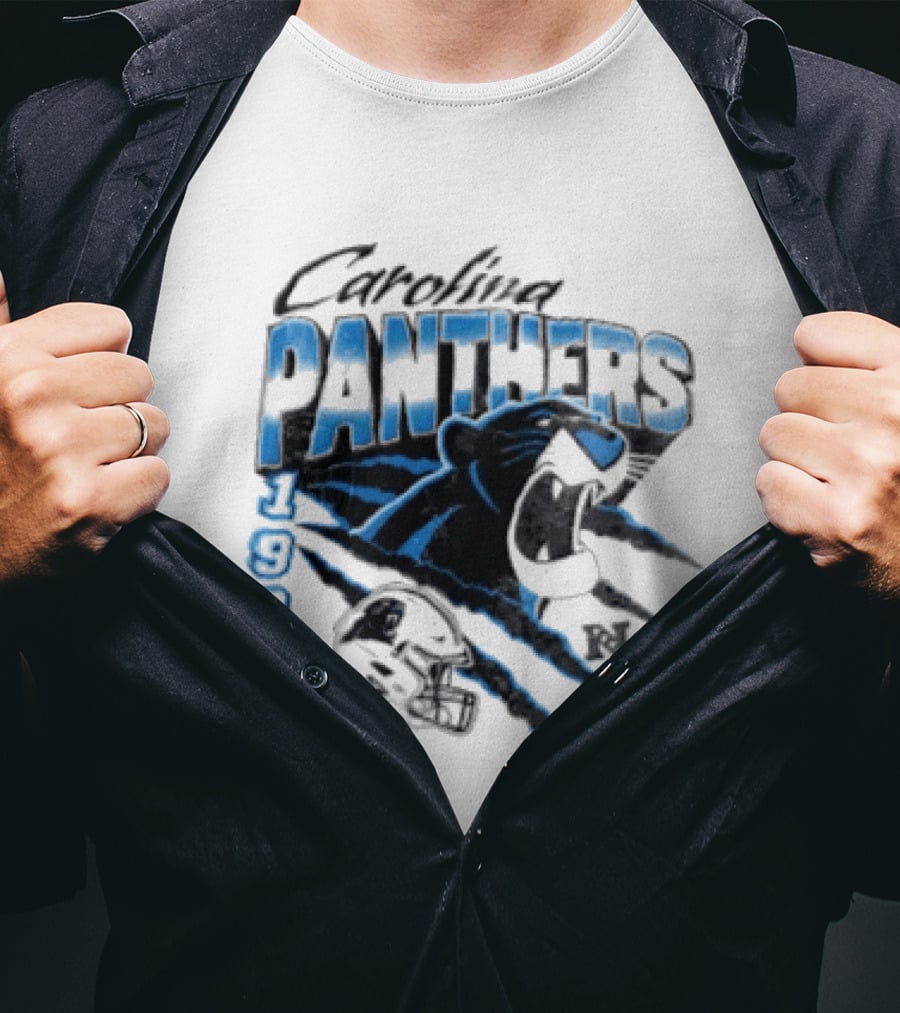 Carolina Panthers 1995 Bagheera All Star Scratch Claws T-Shirt