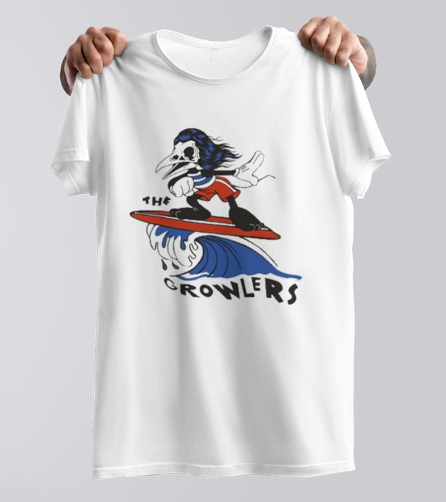 The Growlers Surfing Cartoon Character Wave Adventure T-Shirt