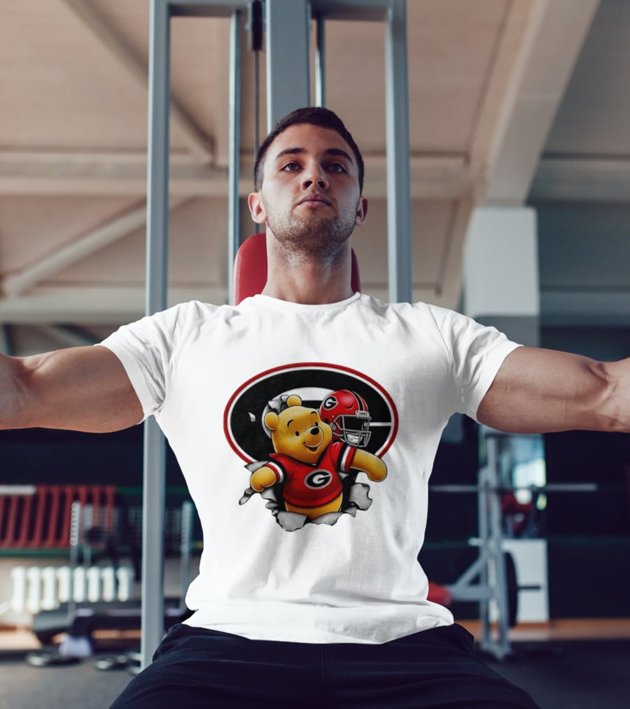 Winnie The Pooh Georgia Bulldogs Football Fan Gear T-Shirt