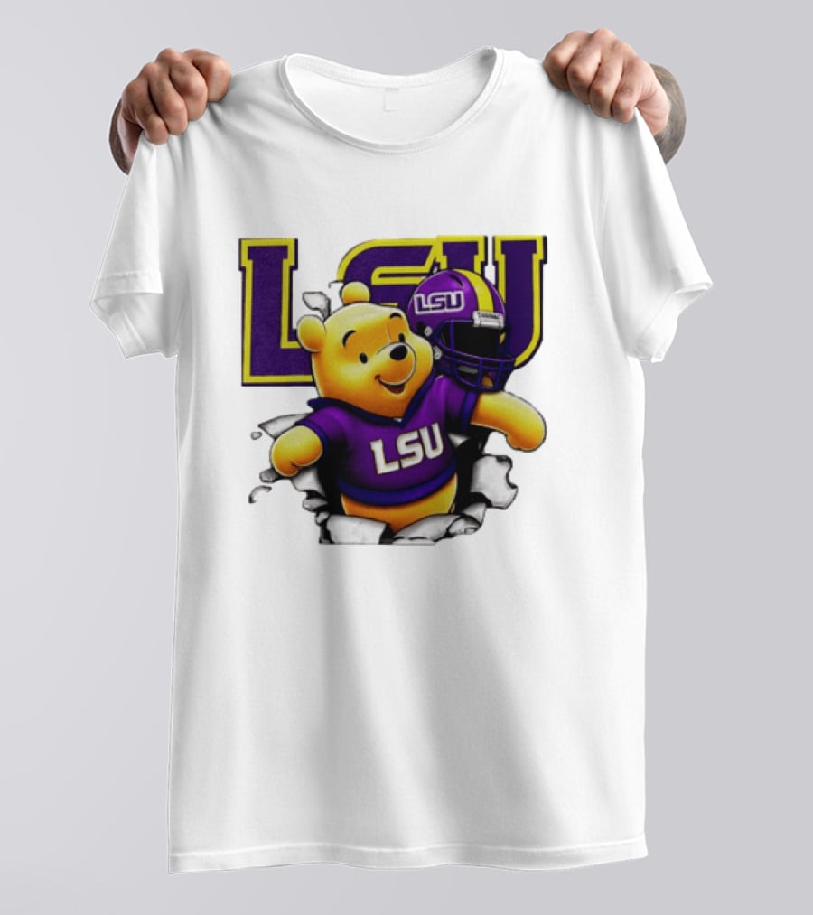 LSU Tigers Winnie The Pooh Football Team T-Shirt
