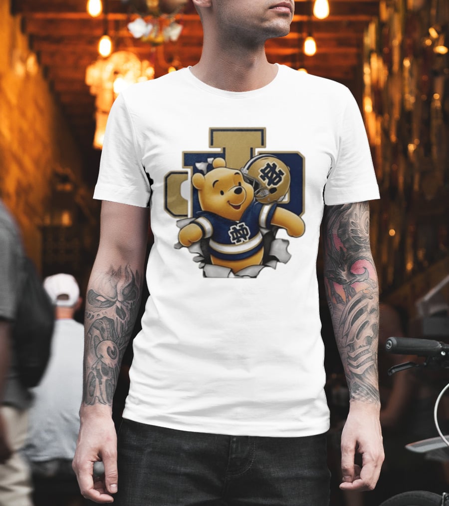 Notre Dame Fighting Irish Winnie The Pooh Football Fan Gear T-Shirt