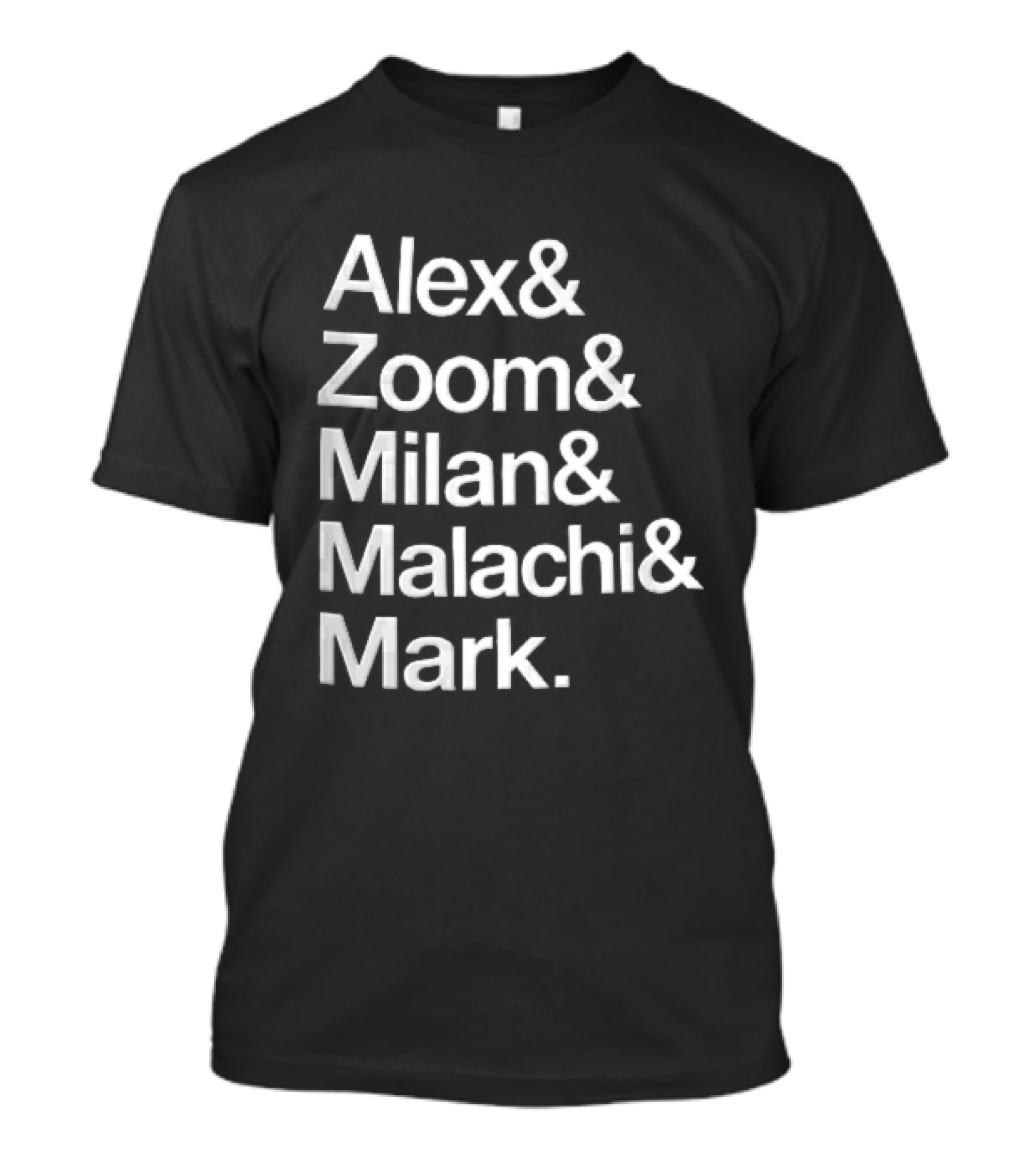 Alex Zoom Milan Malachi Mark Stacked White T-Shirt