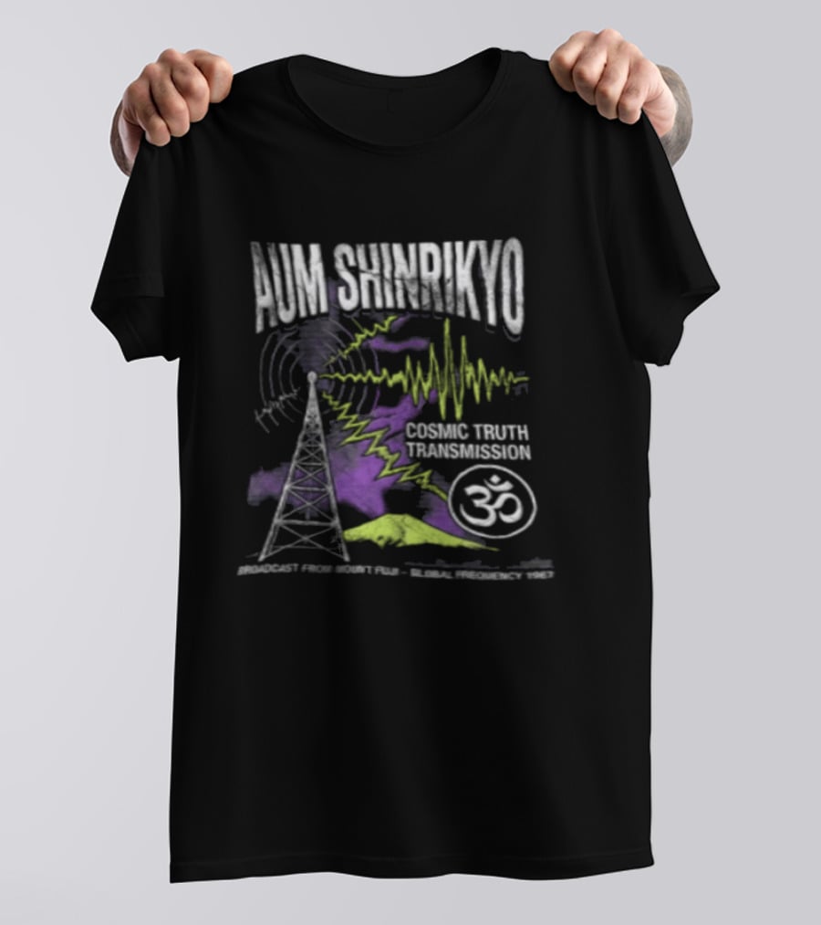 Aum Shinrikyo Cosmic Truth Transmission Tower Om T-Shirt