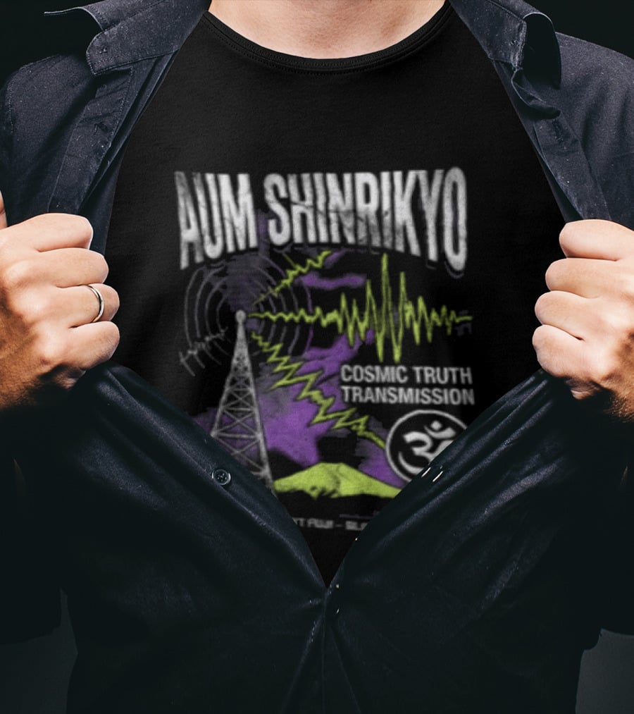 Aum Shinrikyo Cosmic Truth Transmission Tower Om T-Shirt