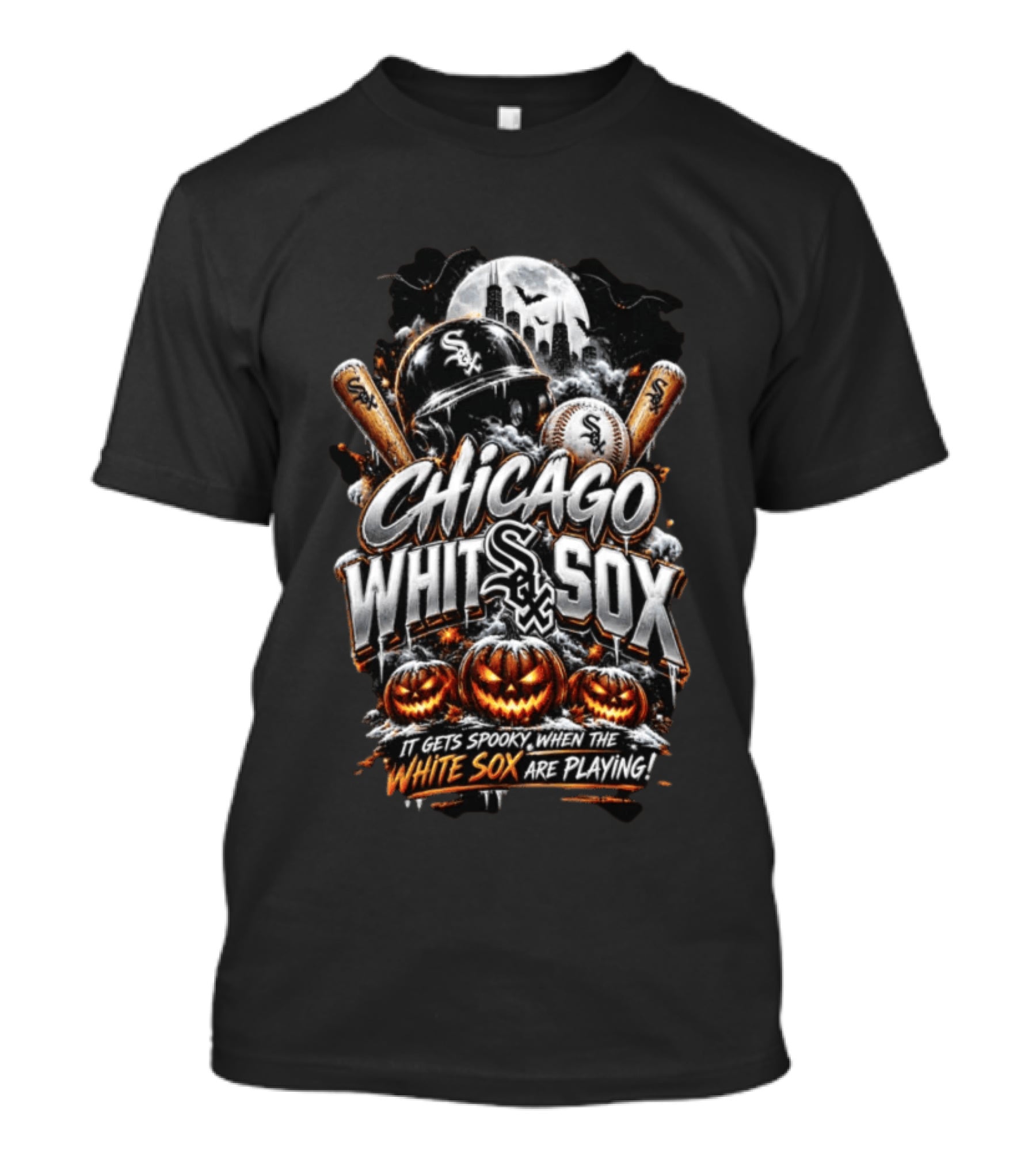 Chicago White Sox It Gets Spooky When The White Sox Are Playing Halloween T-Shirt